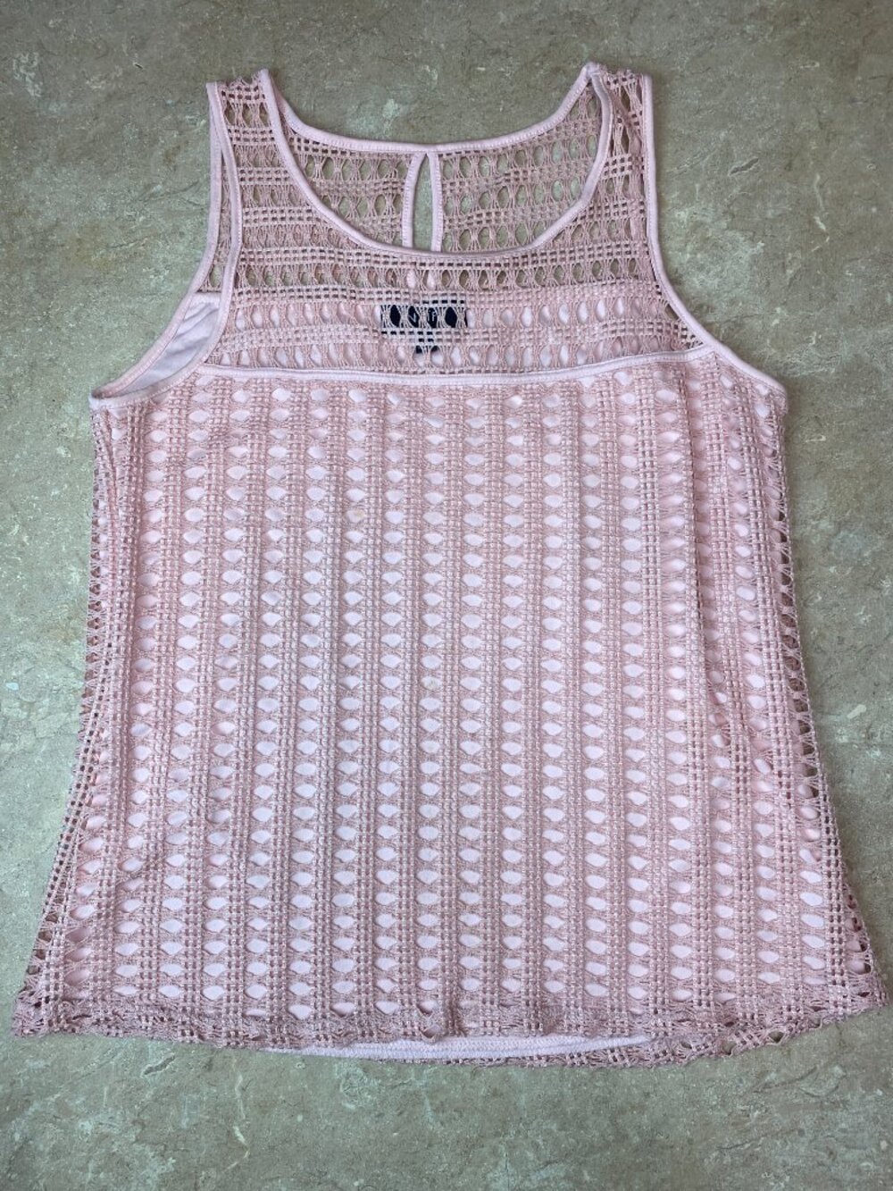 Naif Lace overlay Naif sleeveless top - Peach